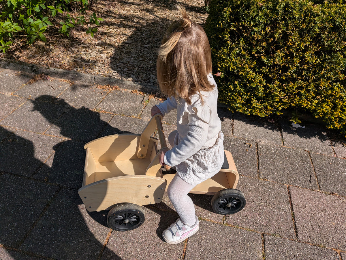 Kinderfeets Cargo Bike — Houten Bakfiets voor Peuters (vanaf 12 maanden)