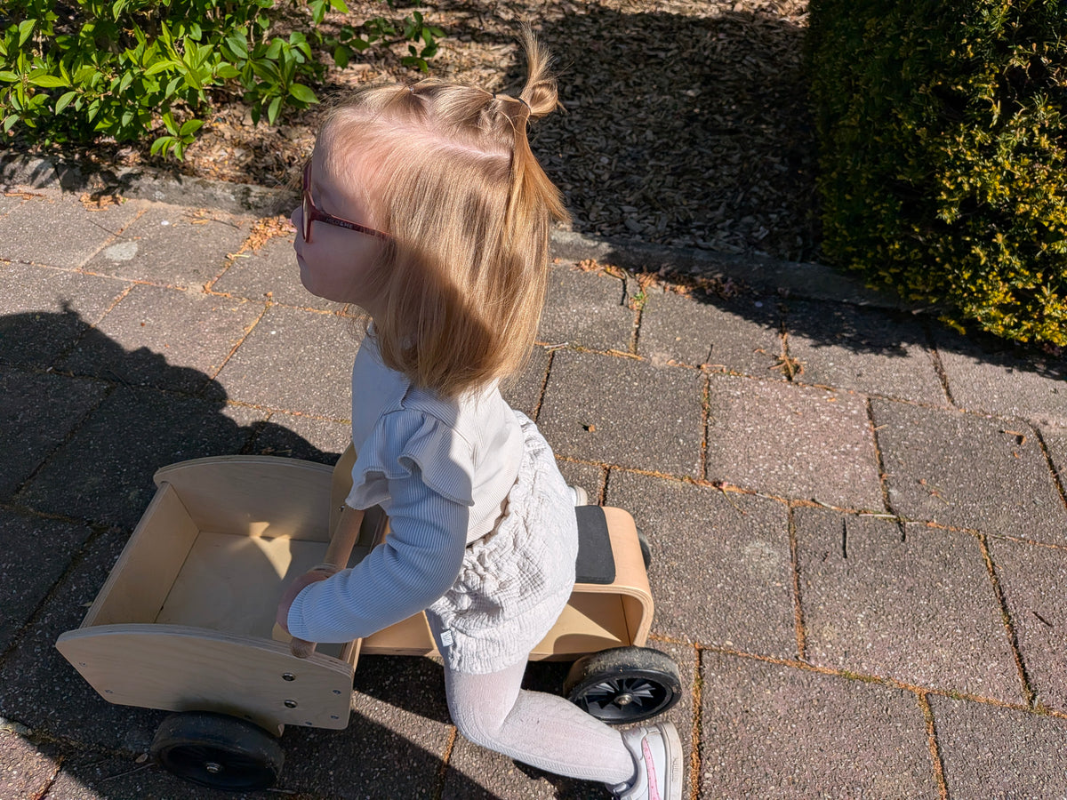 Kinderfeets Cargo Bike — Houten Bakfiets voor Peuters (vanaf 12 maanden)