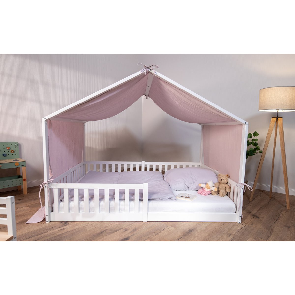 tiSsi® Mousseline Luifel voor Huisbed 120-140x200 cm – Altrosa by tiSsi ® Familie beginnt mit uns™