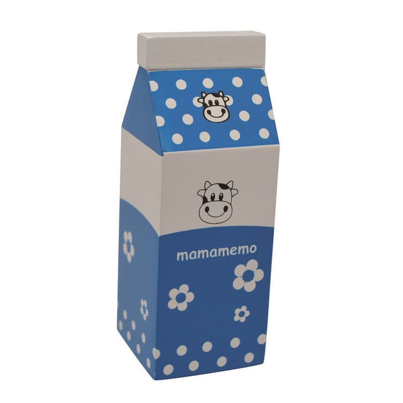 MAMAMEMO Pak Melk van Hout – Blauw/Wit Speelgoed Eten by Mamamemo