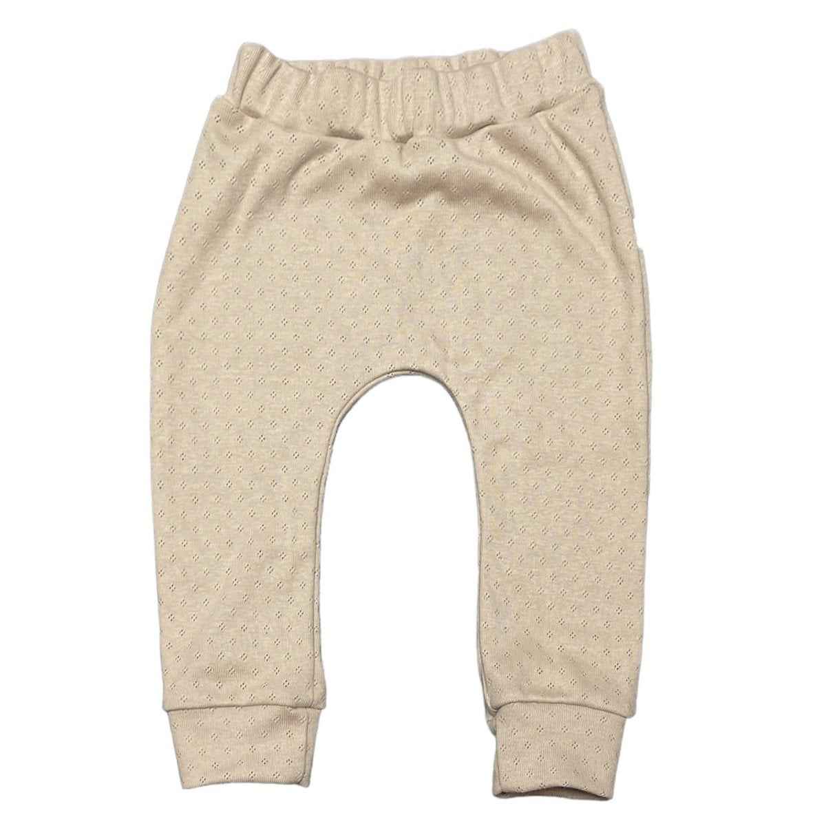 Jogger pointelle dark beige