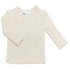 Overslagshirtje wide rib jersey natural beige