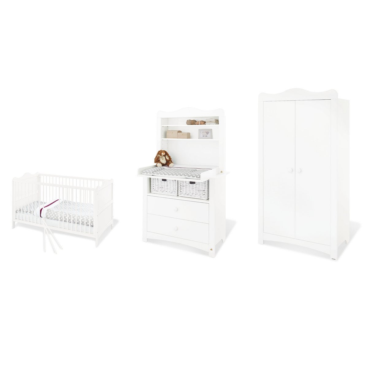 Complete babykamer Florentina brede incl. brede plankenheid, 4 delen - Esjalynn kids
