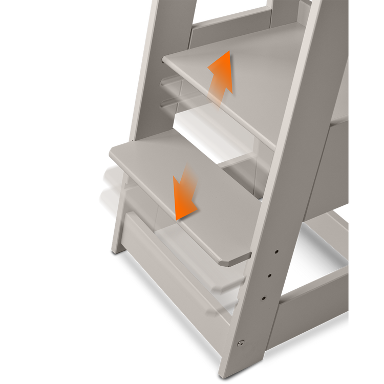 tiSsi® Leertoren FELIX Beuk Stormy Grey – In Hoogte Verstelbaar by tiSsi ® Familie beginnt mit uns™