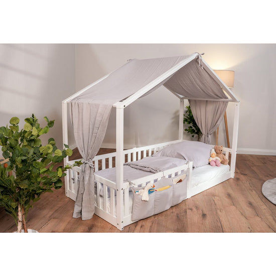 tiSsi® Mousseline Luifel voor Huisbed 90x200 cm – Grijs by tiSsi ® Familie beginnt mit uns™