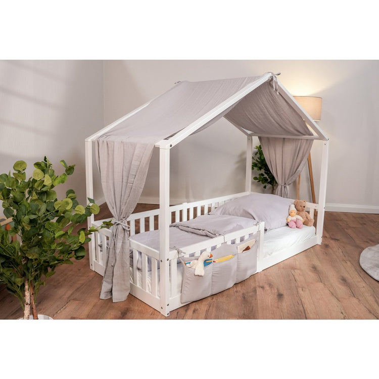tiSsi® Mousseline Luifel voor Huisbed 90x200 cm – Grijs by tiSsi ® Familie beginnt mit uns™