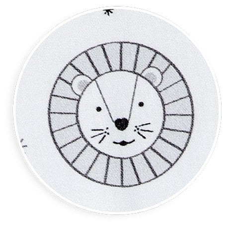 tiSsi® MAXI Bumper/Inzet Grijs Lion 90x50cm – Zacht & Veilig Bijbed Kussen by tiSsi ® Familie beginnt mit uns™