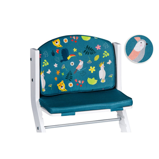 tiSsi® Zitkussen Kinderstoel – Petrol Jungle | 100% Katoen by tiSsi ® Familie beginnt mit uns™
