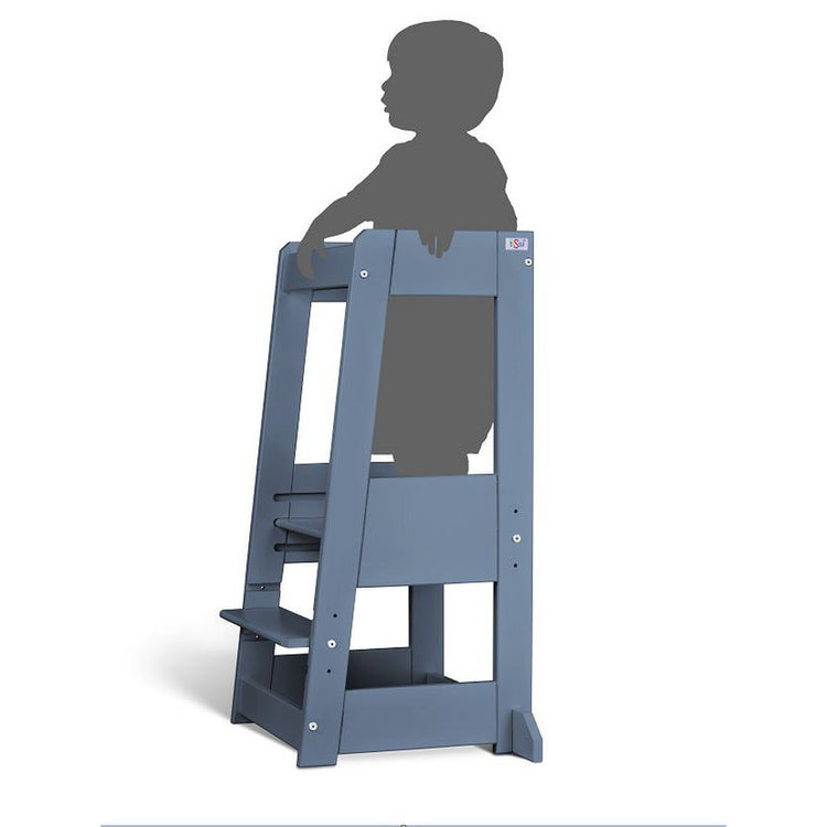 tiSsi® Leertoren FELIX Beuk Duifblauw – In Hoogte Verstelbaar by tiSsi ® Familie beginnt mit uns™