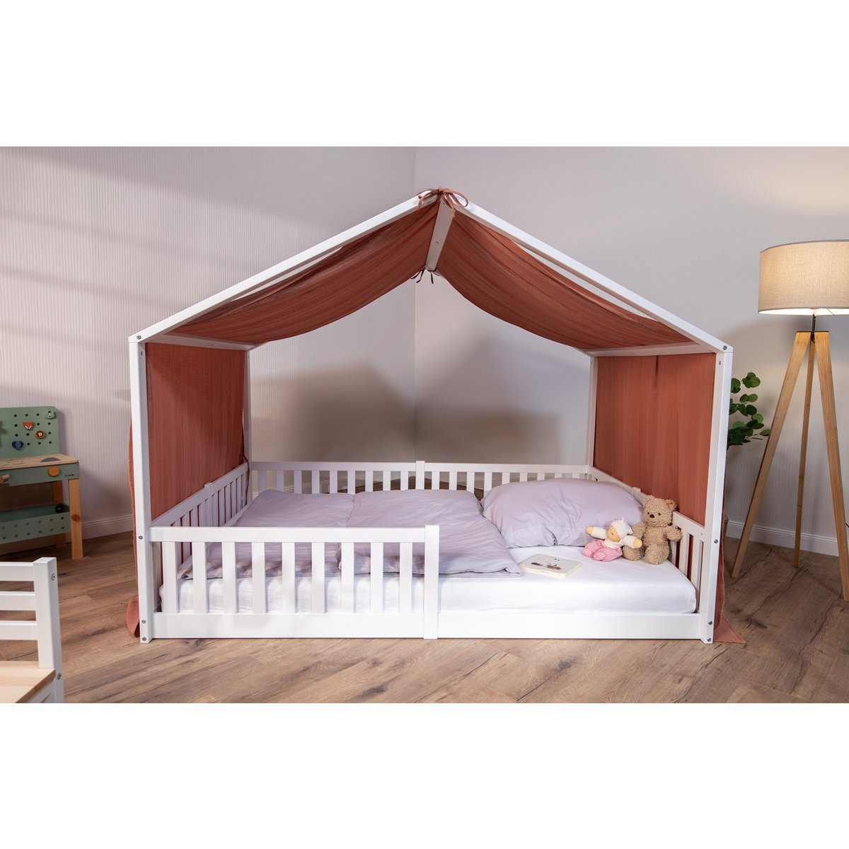 tiSsi® Mousseline Luifel voor Huisbed 120-140x200 cm – Mokka by tiSsi ® Familie beginnt mit uns™