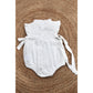 Erin Romper – Witte Romper met Geborduurde Bloemen