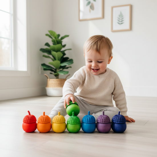 Mini Regenboog Eikelbekertjes 7-delig | Papoose by Papoose