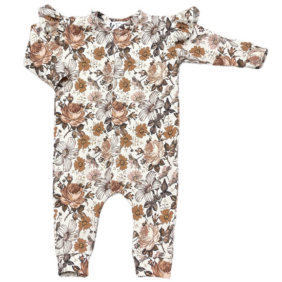 Boxpakje ruffle english garden brown - Esjalynn kids