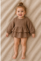 Annie & Charles® LUISA Blouse – Biologisch Katoen met Peplum Ruches | Meisjes 12M–7J by Annie&Charles