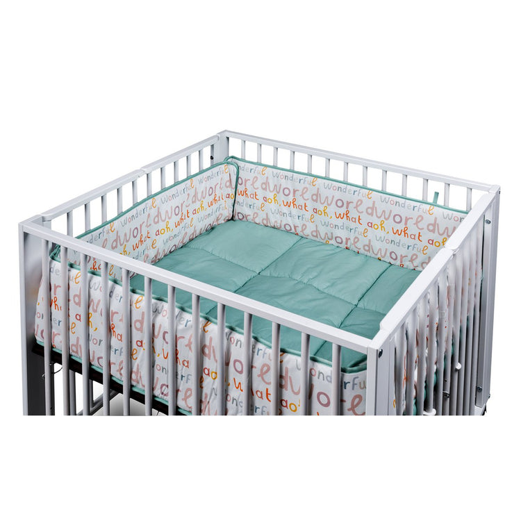 tiSsi® Moritz Boxkleed 4-Hoekige Box – Mint Wonderful World | 89x85 cm by tiSsi ® Familie beginnt mit uns™