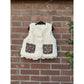 Stella Vest – Romantisch Sherpavest met Bloemenprint