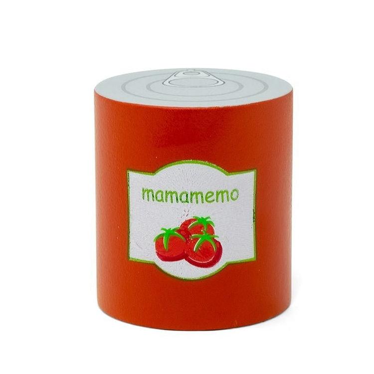 MAMAMEMO Blikje Tomaten van FSC Hout – Speelgoed Eten by Mamamemo
