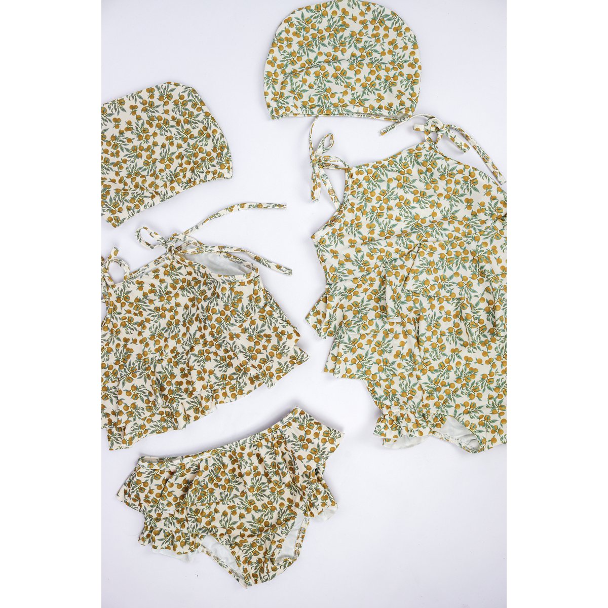 Amy Badpak Oranje Meisjes | Inclusief Badmuts | La Olivia Kids by La Olivia Kids