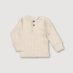 Wollen Rib Henley Baby Top – Merinowol & Tencel | Finch & Fable