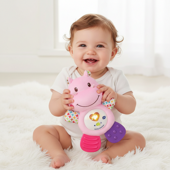 Vtech Bijtring Nijlpaardje roze by Dagros wholesales