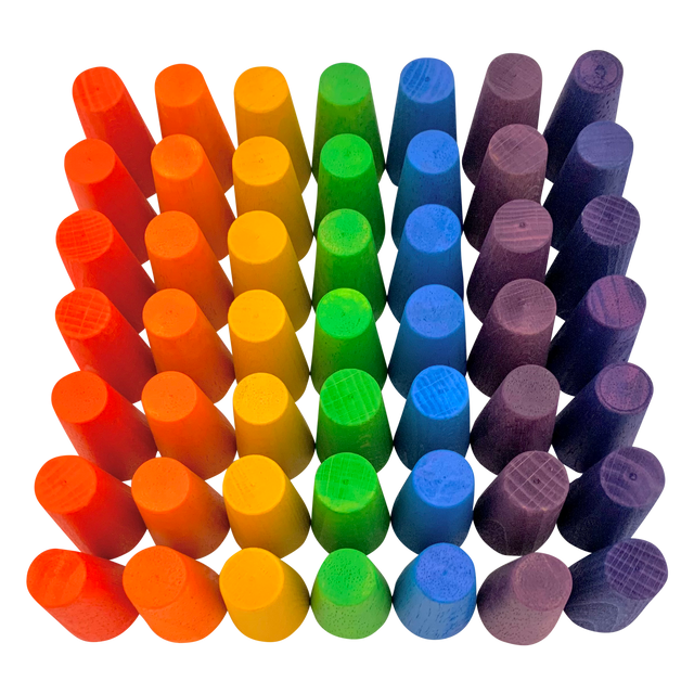 Mini Regenboog Kegels 49-delig | Papoose by Papoose