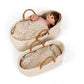 Gebreide poppenreiswieg 35cm