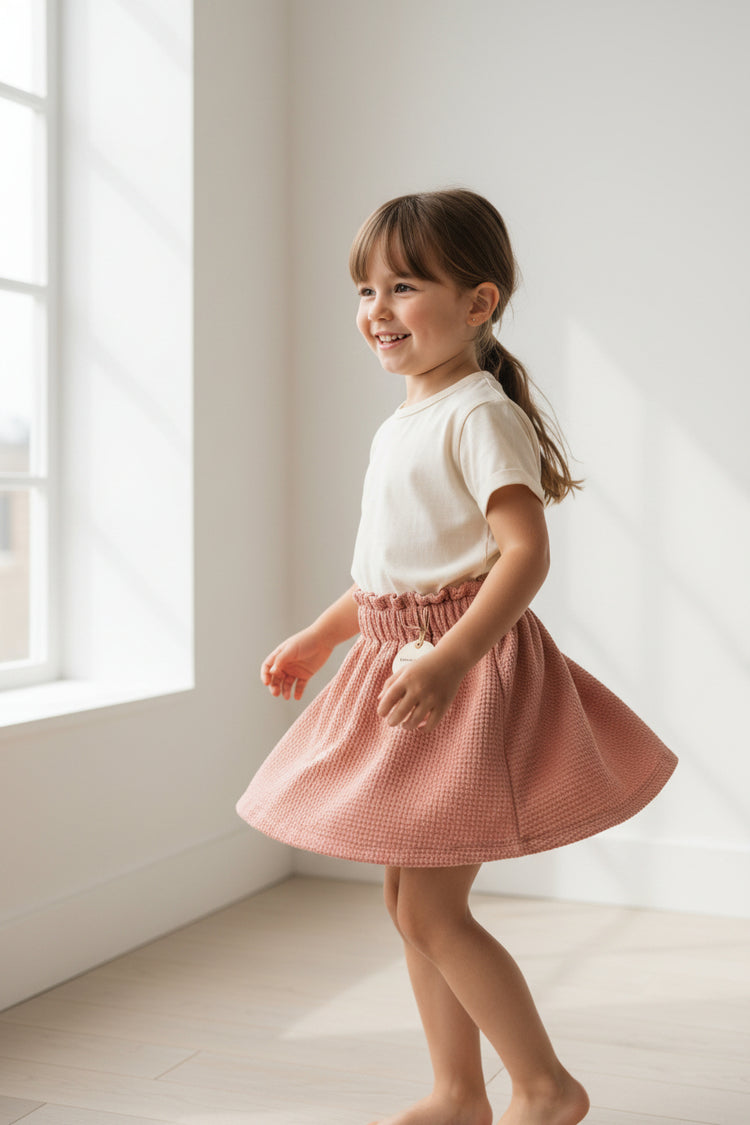 Rokje cable clay pink