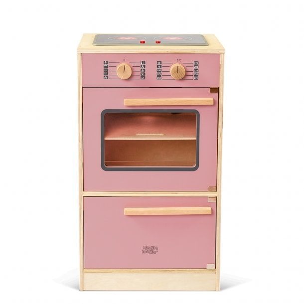 MAMAMEMO Speelkeuken Oven met Kookplaat – Houten Speelgoed Kersenbloesem | 3+ by Mamamemo