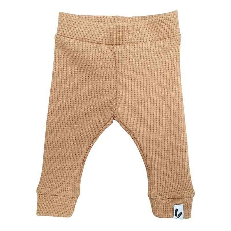 Newborn broekje waffle camel