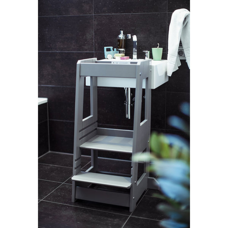 tiSsi® Leertoren FELIX Beuk Stormy Grey – In Hoogte Verstelbaar by tiSsi ® Familie beginnt mit uns™