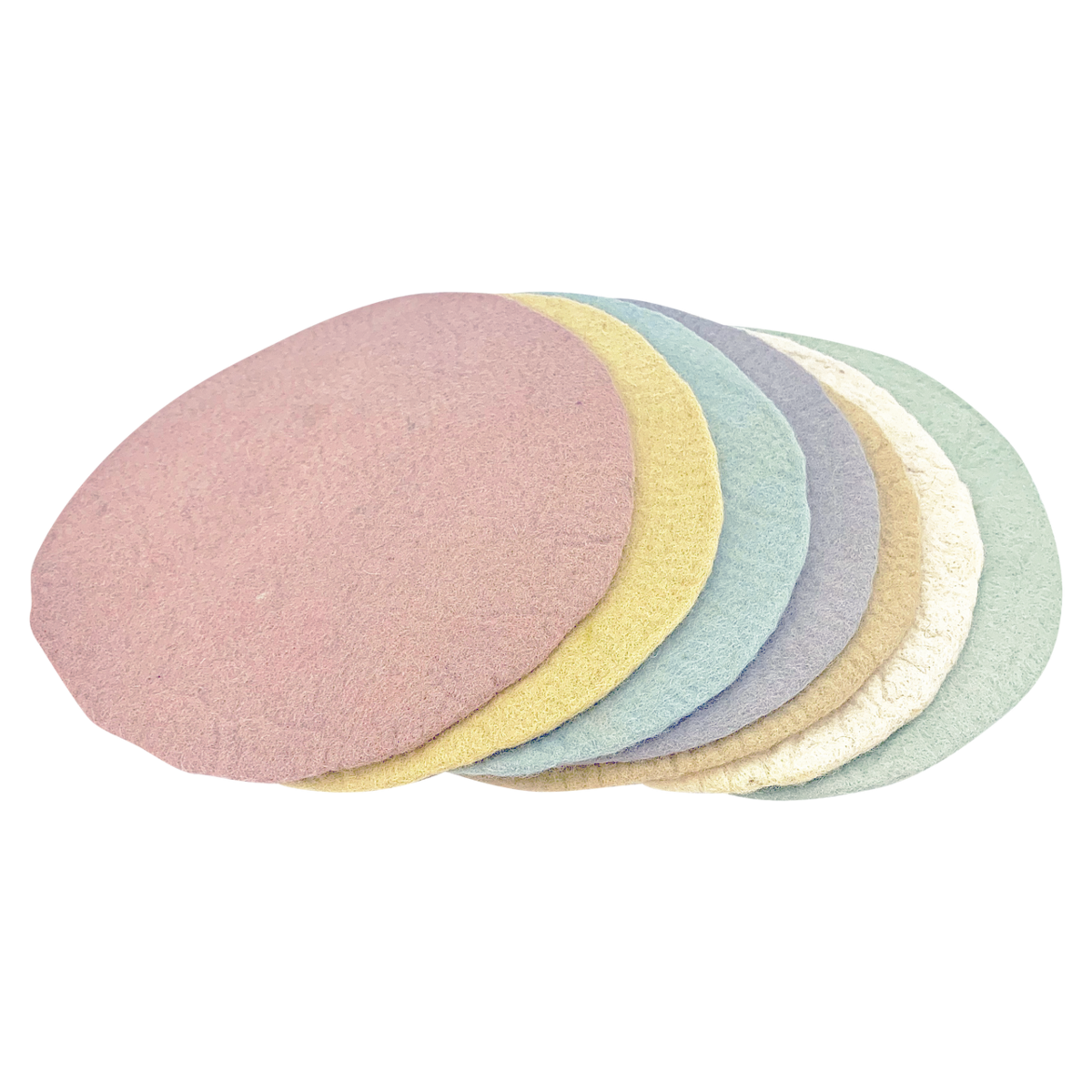 Ronde Matten Pastel 30cm 7-delig | Papoose by Papoose