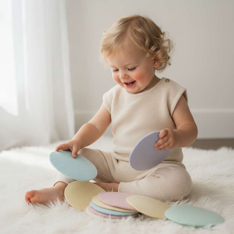 Ronde Matten Pastel 30cm 7-delig | Papoose by Papoose