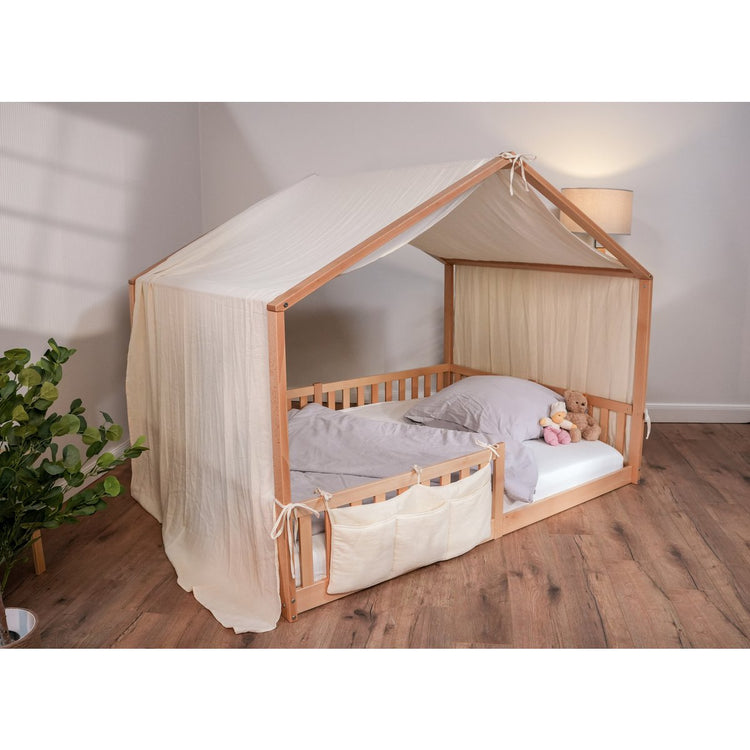 tiSsi® Mousseline Luifel voor Huisbed 120-140x200 cm – Crème by tiSsi ® Familie beginnt mit uns™
