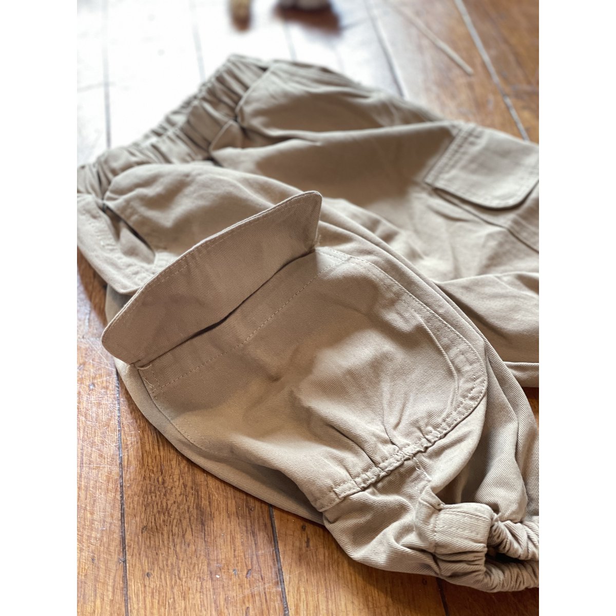 La Olivia Kids Luke Broek Jongens — Dikke Katoenen Joggingbroek, Khaki & Donkerbruin (18M–6Y)