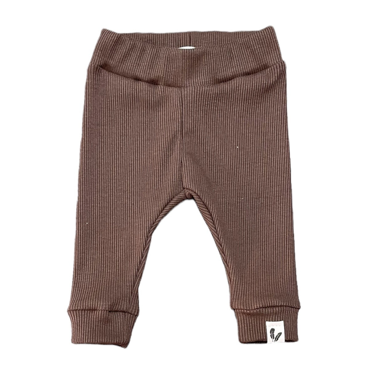 Newborn broekje rib jersey mocha - Esjalynn kids
