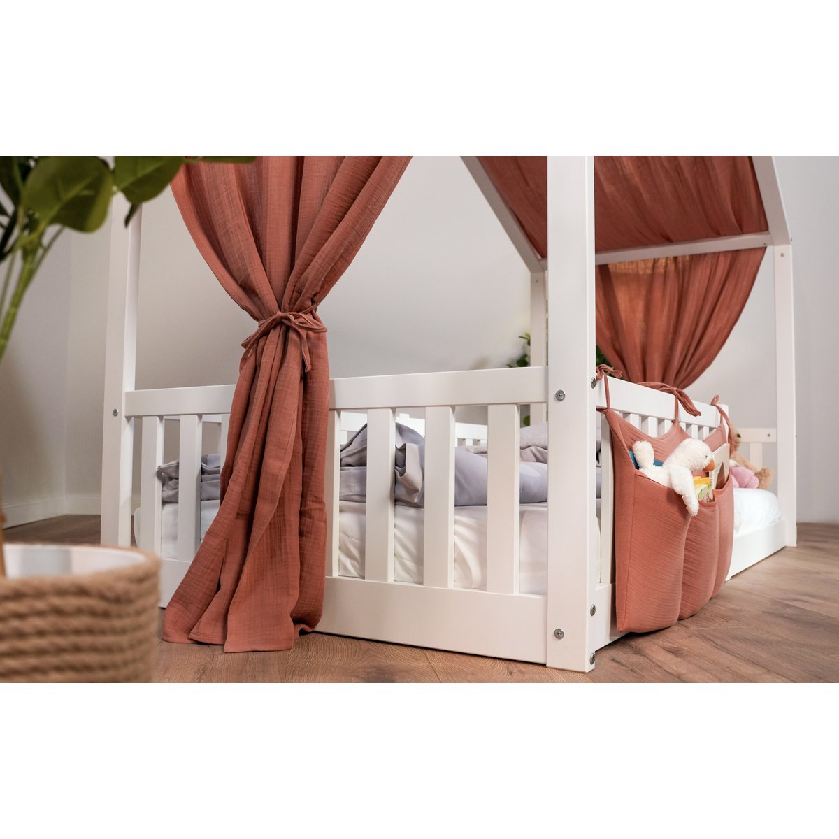 tiSsi® Mousseline Luifel voor Huisbed 90x200 cm – Mokka by tiSsi ® Familie beginnt mit uns™