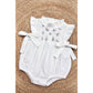 Erin Romper – Witte Romper met Geborduurde Bloemen