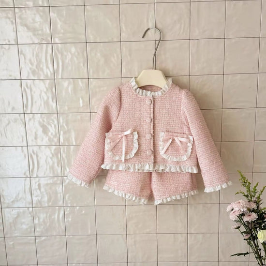 Tweed Set – Verfijnde Elegantie in Pastelroze