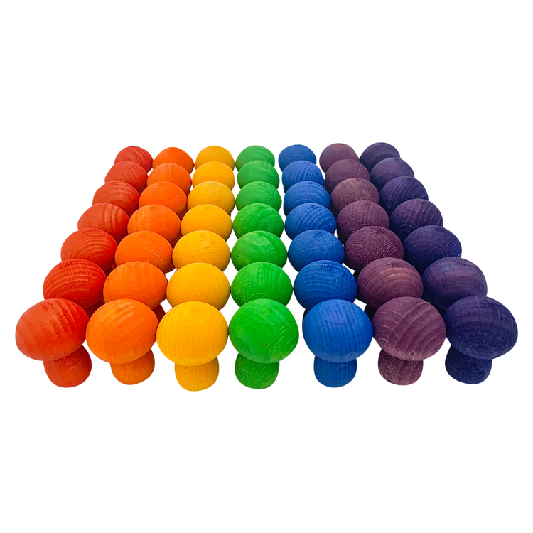 Mini Regenboog Paddenstoelen 49-delig | Papoose by Papoose