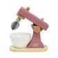 Mamamemo Houten Keukenmachine / Standmixer met Opzetstukken – kersenbloesem