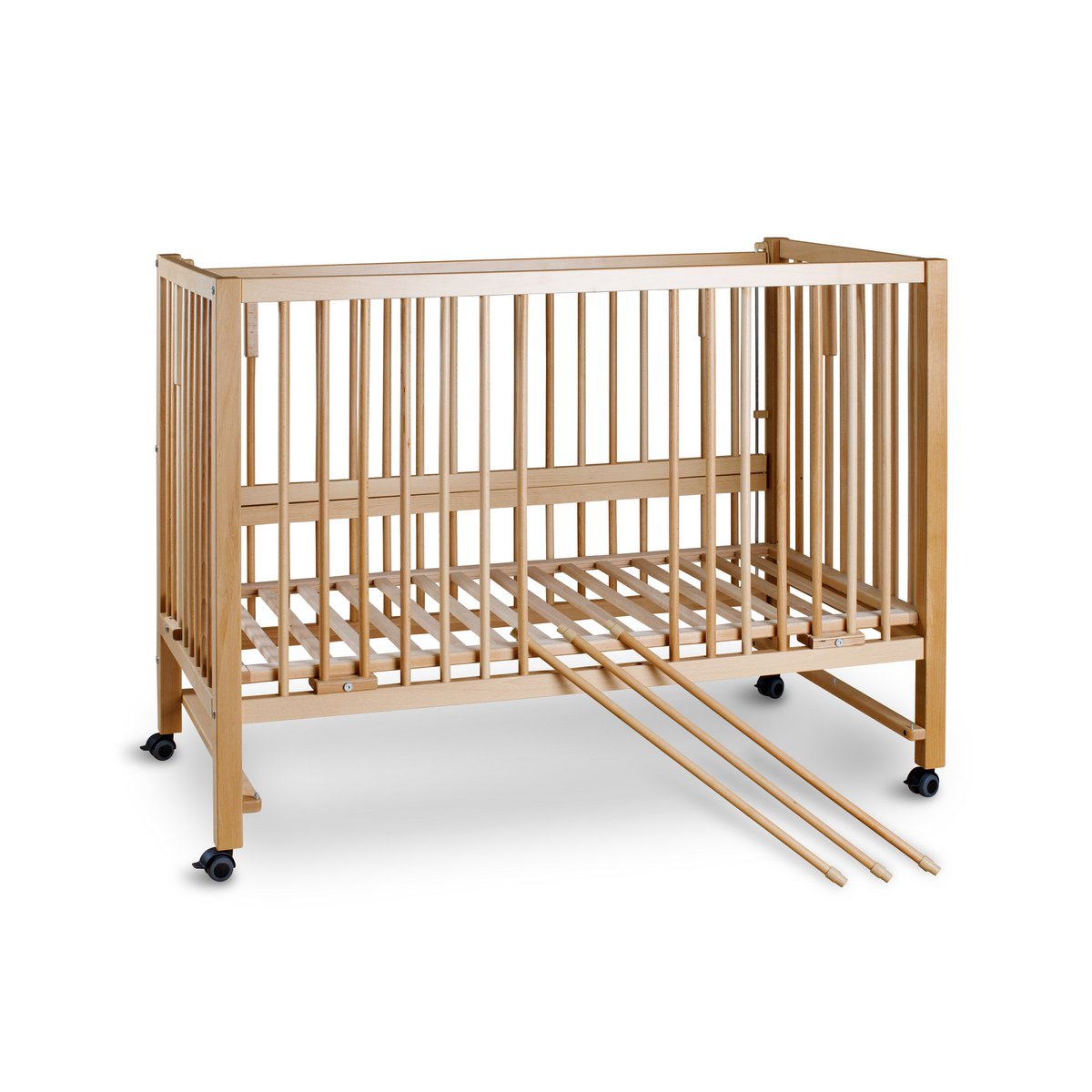 tiSsi® Hajo XXL Aanschuifbed & Wieg 120x60 cm – Naturel Beukenhout by tiSsi ® Familie beginnt mit uns™
