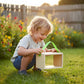 Houten insectenhuis met kaart