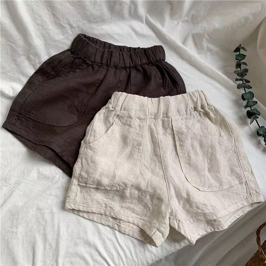 Aleena Linnen Shorts – La Olivia Kids